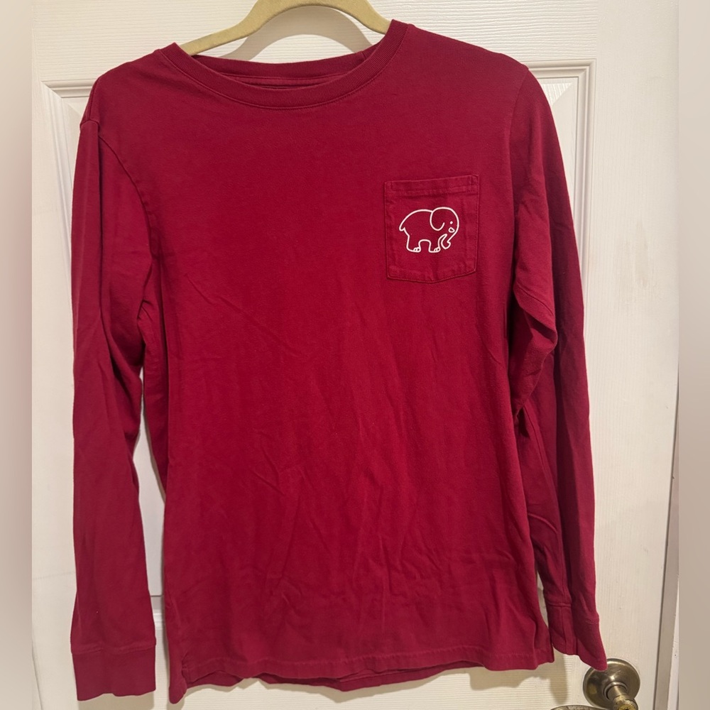 Ivory Ella Christmas Shirt, Medium Long Sleeve Shirt, Elephant Wearing A Sweater